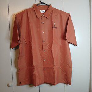 Tri-Mountain Men's 3XL Orange Striped Short Sleeve Shirt (0769G3)